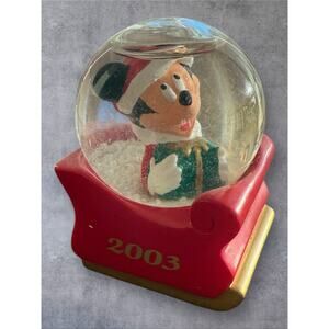Disney JC Penney Christmas Mini Snow Globe Mickey Mouse 2003 2.5 in x 2 in
